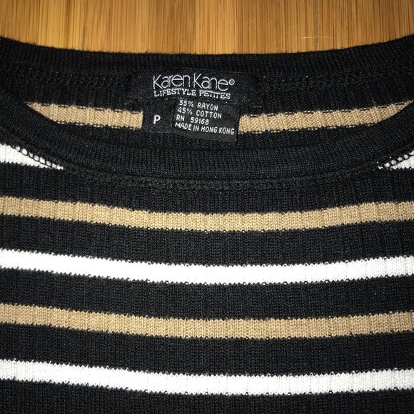 striped cropped long sleeve shirt - Picture 5 of 5